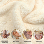 Coral Velvet Hand Towel with Hanging Loop, Soft & Absorbent, Pack of 1