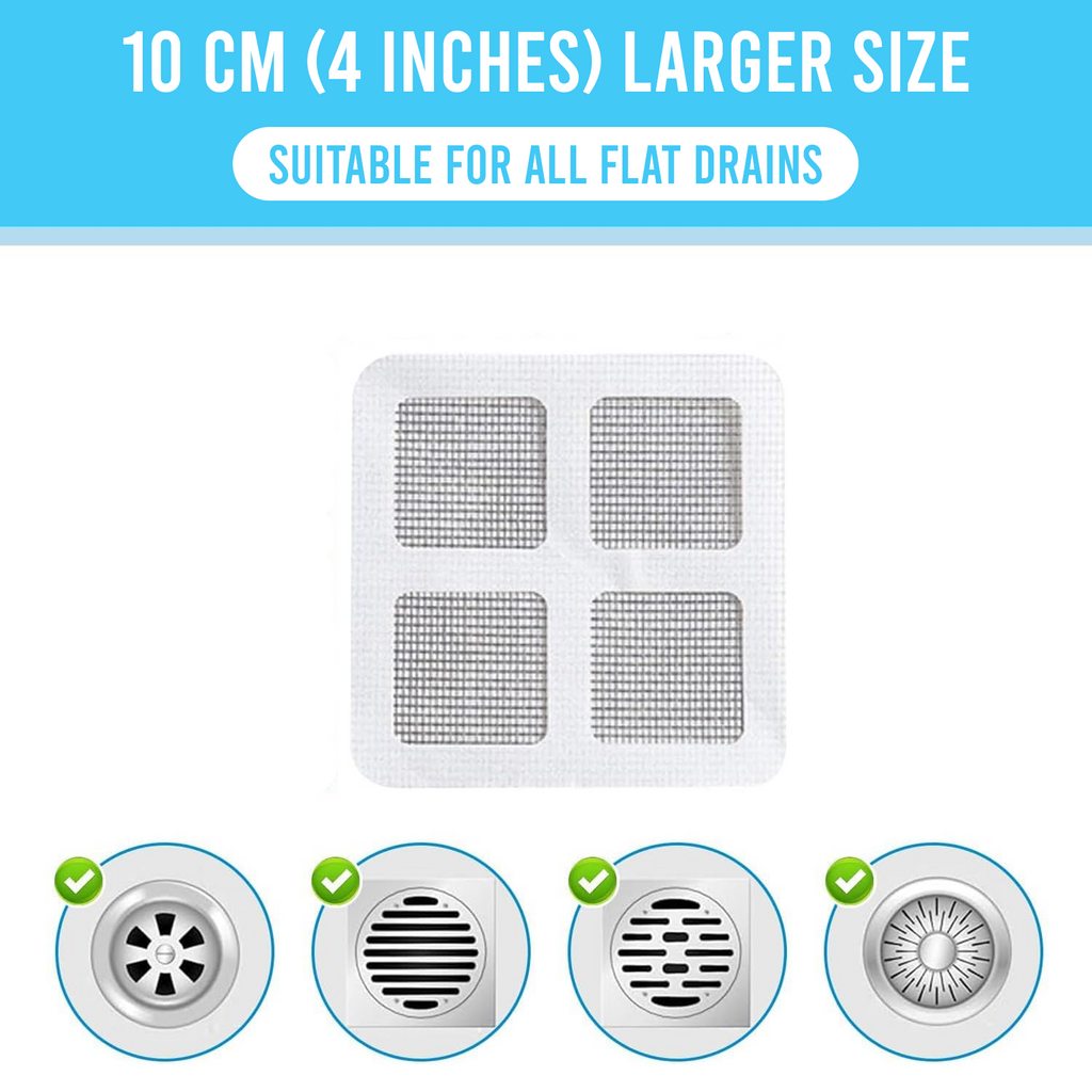 Hair Catcher Drain Stickers, Easy Use Shower Hair Blocker, Pack of 50
