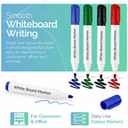Whiteboard Marker Pens, Bullet Tip, Pack of 10