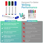 Whiteboard Marker Pens, Bullet Tip, Pack of 10