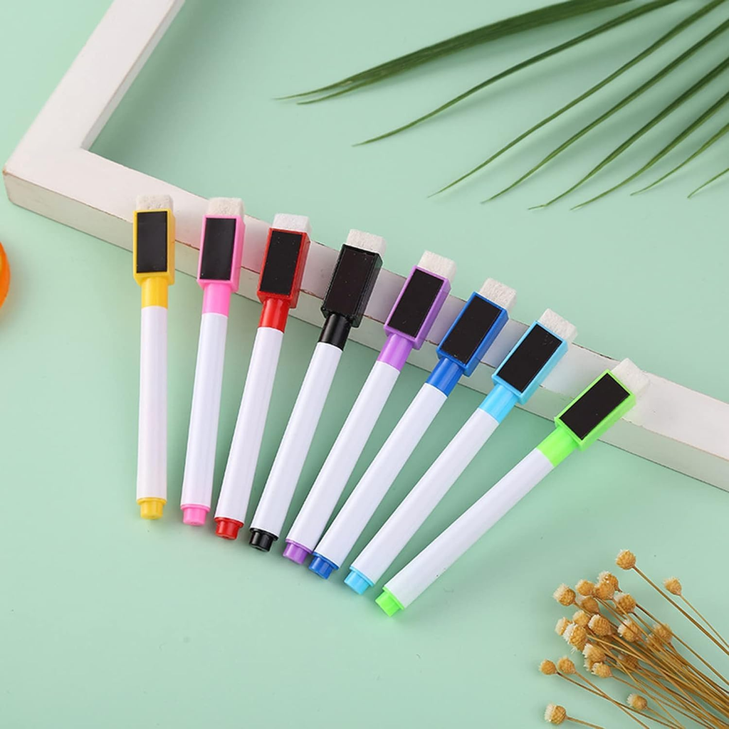 Erasable Magnetic Markers, Reusable Design, Pack of 4