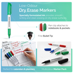 Dry Wipe Whiteboard Markers, 3mm Fine Tip, Pack of 12