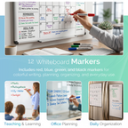 Dry Wipe Whiteboard Markers, 3mm Fine Tip, Pack of 12