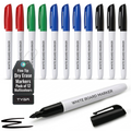 Dry Wipe Whiteboard Markers, 3mm Fine Tip, Pack of 12