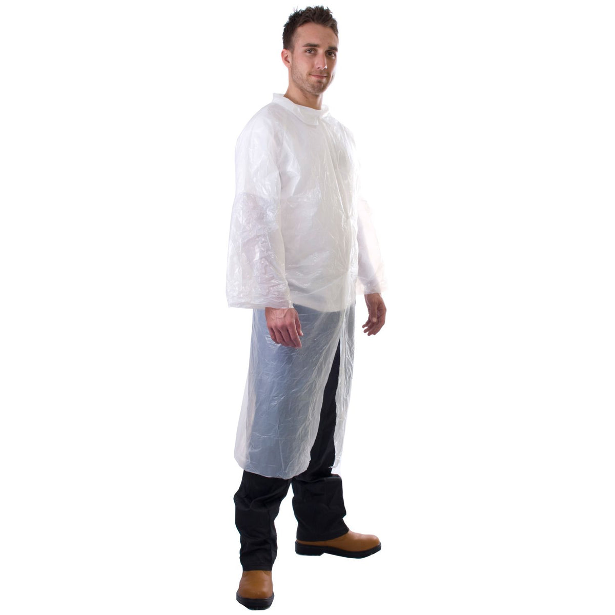 Disposable PE Visitor Coats, Polyethylene Protective Overcoats
