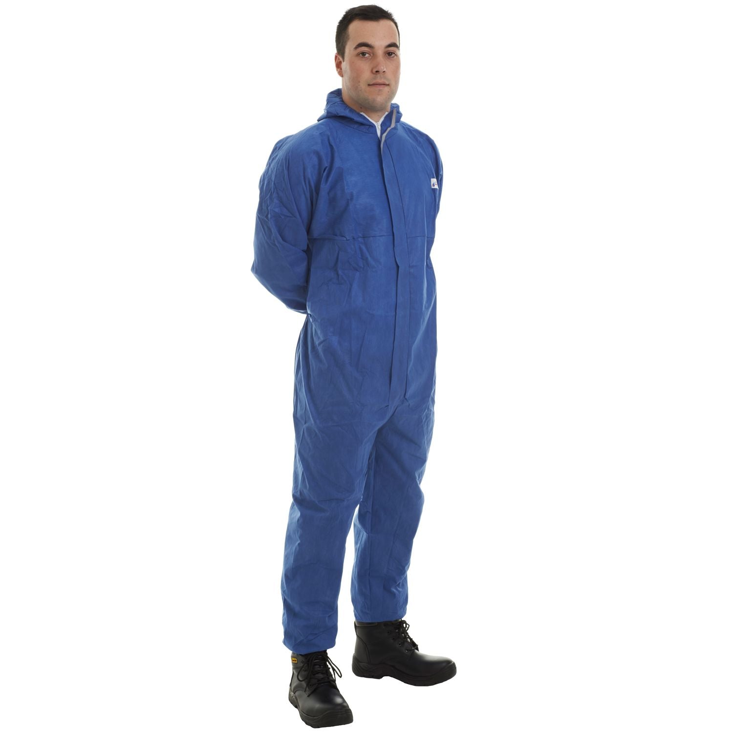 Type 5/6 SMS Disposable Protective Coverall, Breathable Hooded Suit