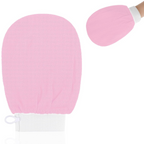 Deep Exfoliating Mitt, Viscose Fibre Scrub, Baby Pink, Pack of 1