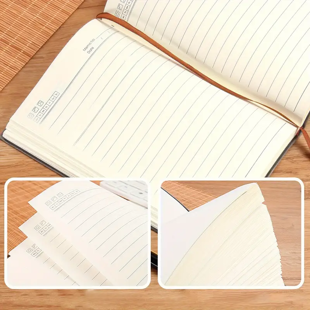 A6 Pocket Notebook, Sheepskin Feel Cover, Lined Pages, Pack of 1