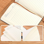 A6 Pocket Notebook, Sheepskin Feel Cover, Lined Pages, Pack of 1