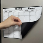 Magnetic Dry Erase Calendar for Refrigerator, Whiteboard with Learning Schedule, Pack of 1