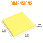 Self Adhesive Sticky Notes, Square Memo Pads, 500 Sheets