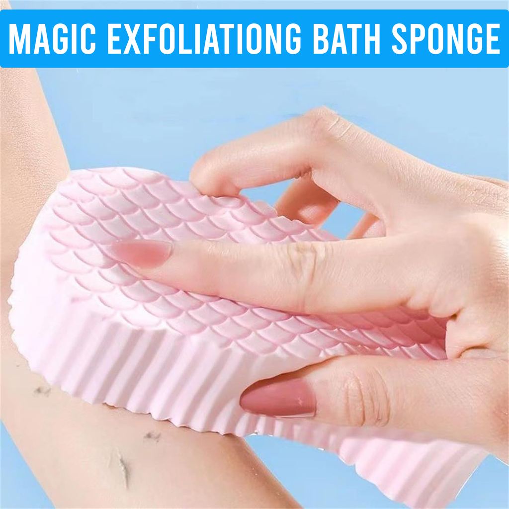 Super Soft Exfoliating Bath Sponge, Gentle Body Cleansing, Baby Pink, Pack of 1