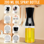 Olive Oil Sprayer for Cooking, Manual Spray Bottle, 200ml