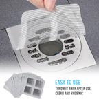 Hair Catcher Drain Stickers, Easy Use Shower Hair Blocker, Pack of 50