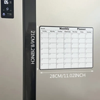 Magnetic Dry Erase Calendar for Refrigerator, Whiteboard with Learning Schedule, Pack of 1