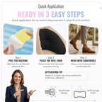 Self Adhesive Thick Heel Cushion Pads, Heel Inserts, 1 Pair