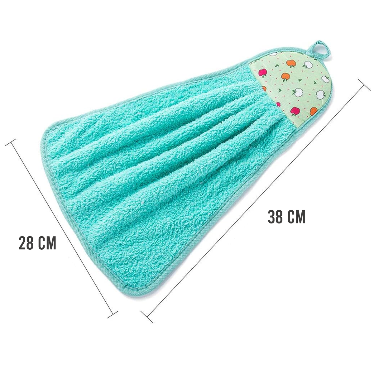 Coral Fleece Fingertip Towels with Hanging Loop, Soft & Absorbent, Pack of 3