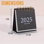 Flip Page Mini Desk Calendar with Memo Pad, Geometric Design, 2025