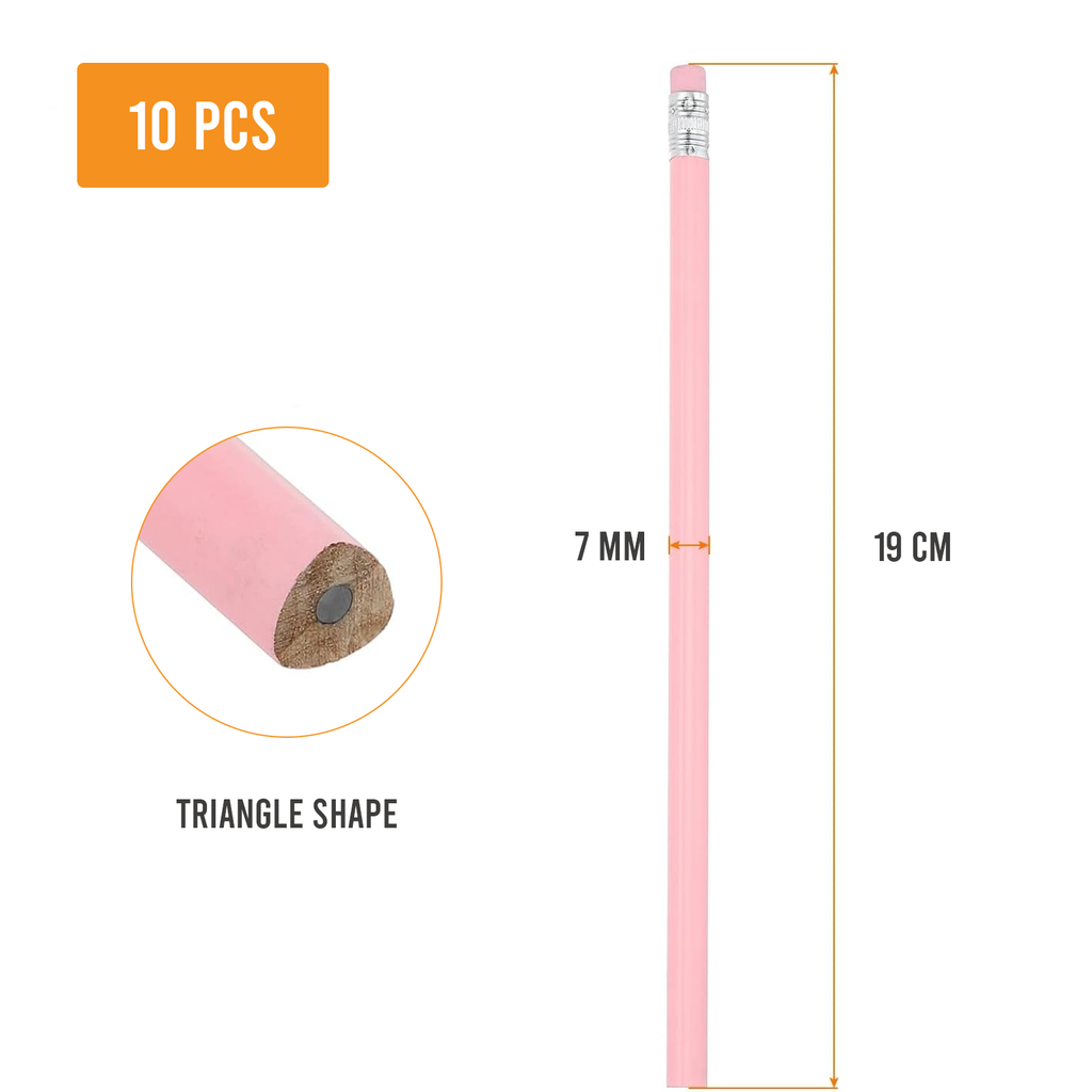 Pencils with Erasers, Smooth Writing, Pack of 10