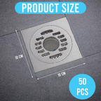 Hair Catcher Drain Stickers, Easy Use Shower Hair Blocker, Pack of 50