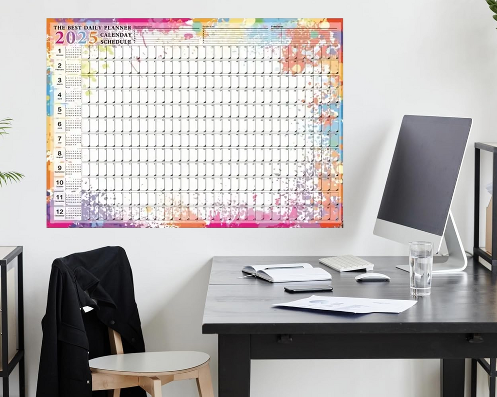 Large Wall Calendar, 12 Month Annual Planner, 2025, Pack of 1