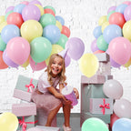 Pastel Latex Balloons with Pink Ribbon, 12 Inch, Pack of 30