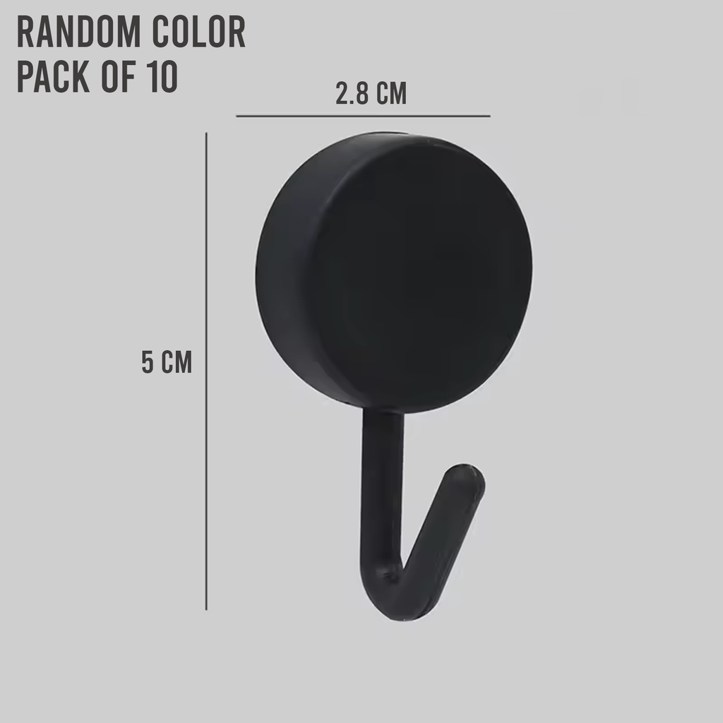 Self Adhesive Wall Hooks, Strong Hold, Pack of 10