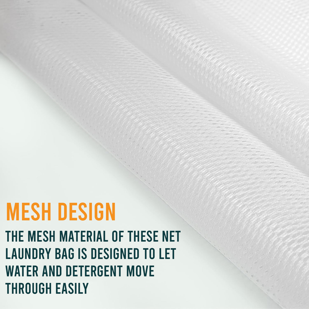 Polyester Mesh Laundry Bag with Zipper, Wash Protection