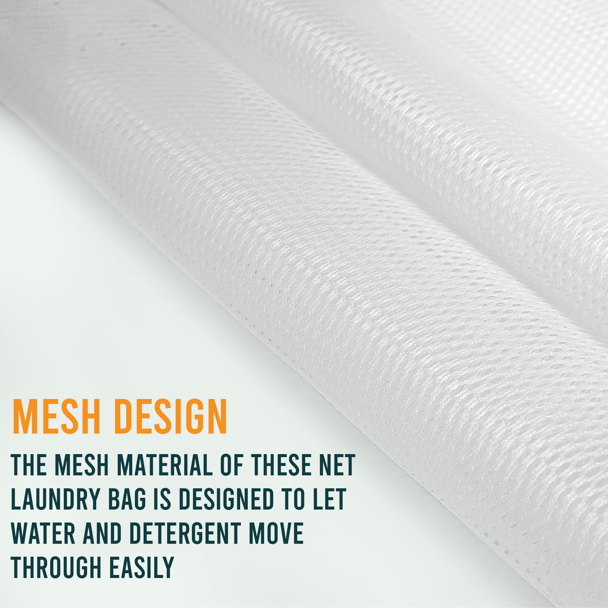 Polyester Mesh Laundry Bag with Zipper, Wash Protection
