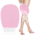 Deep Exfoliating Mitt, Viscose Fibre Scrub, Baby Pink, Pack of 1