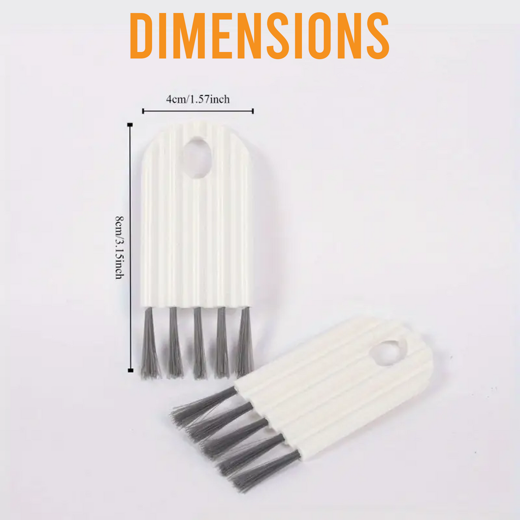Multifunctional Cleaning Brush Set, Crevice & Detail Brushes, Pack of 2