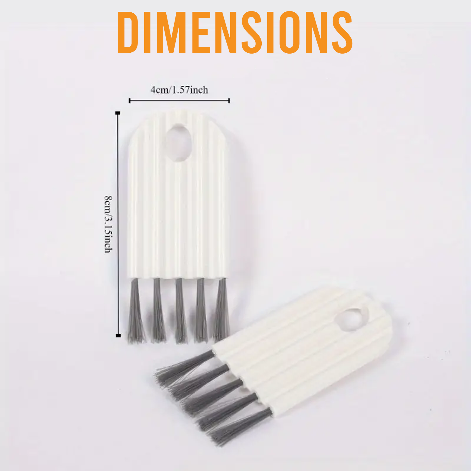 Multifunctional Cleaning Brush Set, Crevice & Detail Brushes, Pack of 2