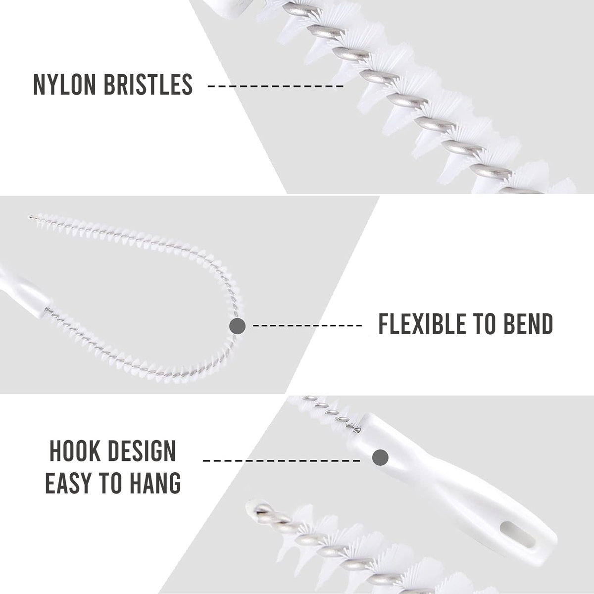 Flexible Drain Cleaning Brush, Hair Clog Remover