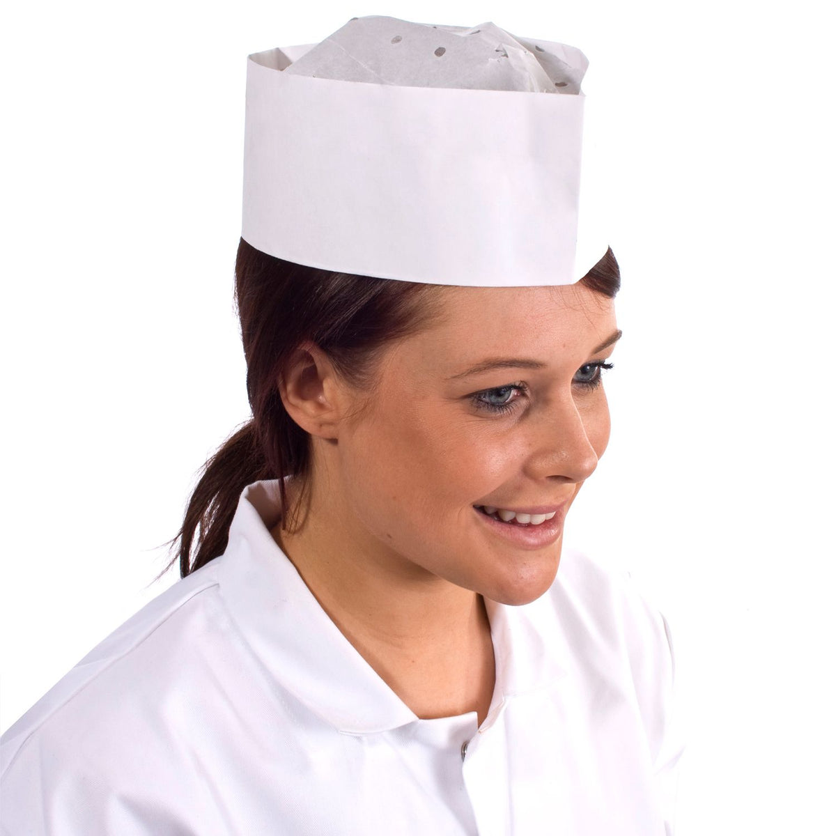 Disposable Paper Forage Hats, Adjustable Catering Hygiene Caps