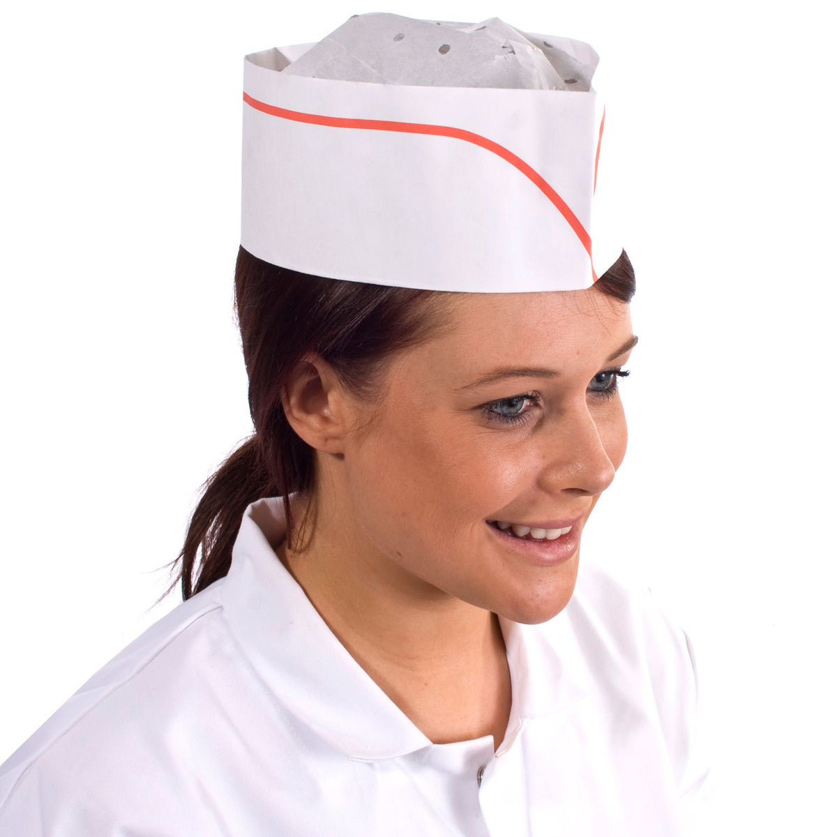 Disposable Paper Forage Hats, Adjustable Catering Hygiene Caps