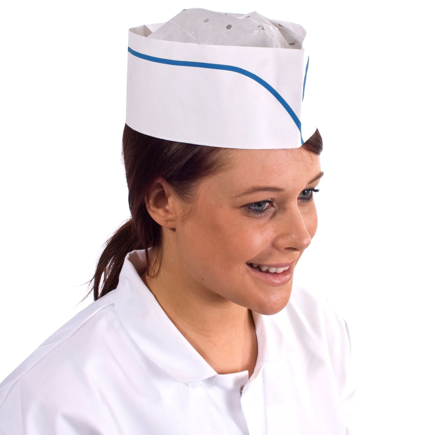 Disposable Paper Forage Hats, Adjustable Catering Hygiene Caps