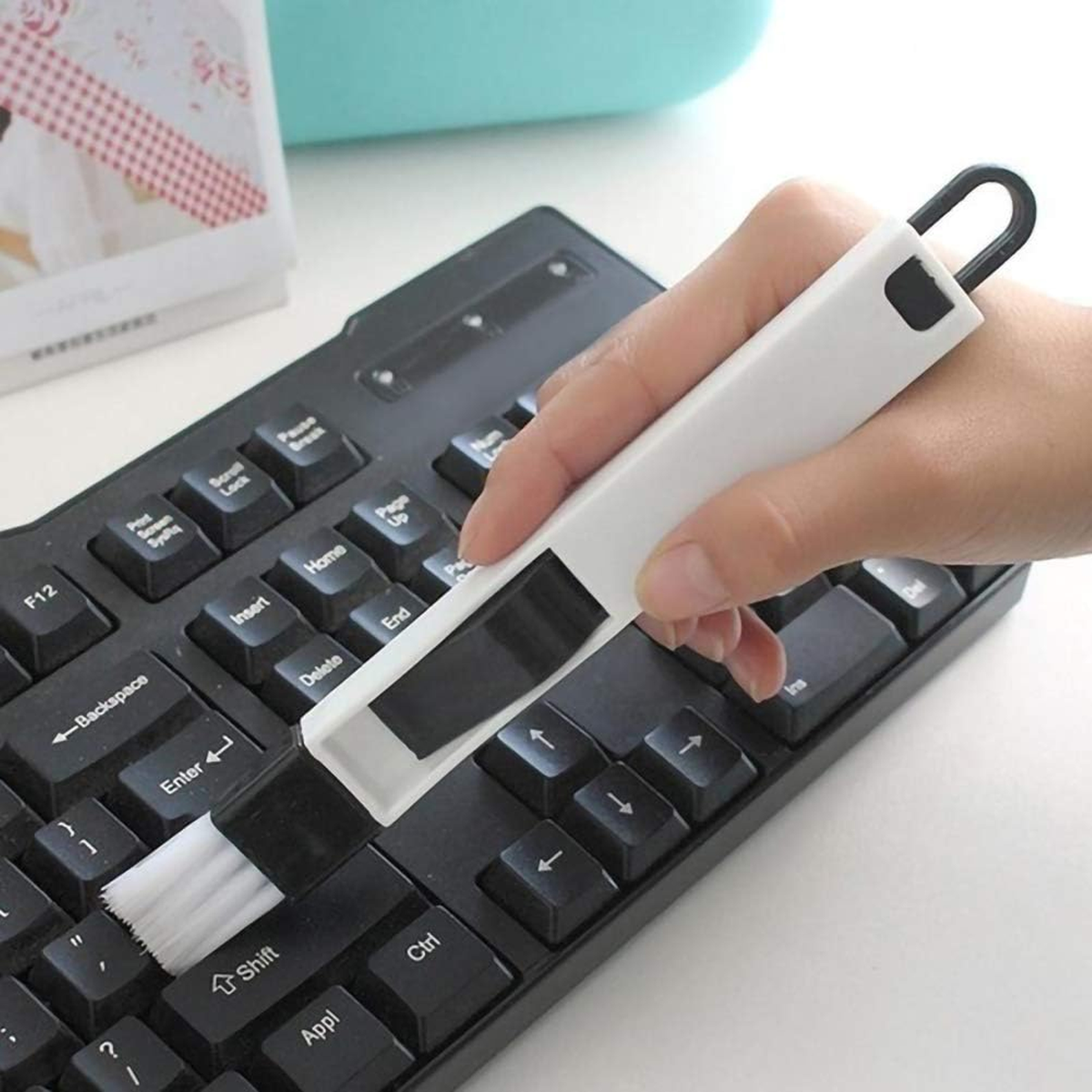2-in-1 Desk Cleaning Brush, Keyboard & Surface Cleaner