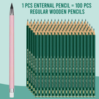Pencils with Eraser, Reusable Inkless Design, Pack of 6