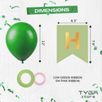 Birthday Balloon Decoration Set, Green, 16 Balloons