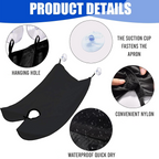 Beard Shaving Apron Cape, Waterproof Hair Catcher, Black