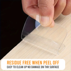 Transparent Double-Sided Mounting Tape, Strong Adhesive, Pack of 50