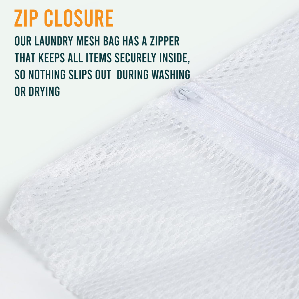 Polyester Mesh Laundry Bag with Zipper, Wash Protection