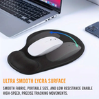Ergonomic Mouse Pad with Wrist Support, Memory Foam Design, Black, Pack of 1
