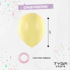 Pastel Latex Balloons with Pink Ribbon, 12 Inch, Pack of 30