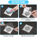 Hair Catcher Drain Stickers, Easy Use Shower Hair Blocker, Pack of 50