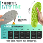 Breathable Memory Foam Insoles, 4D Comfort, Shock Absorption