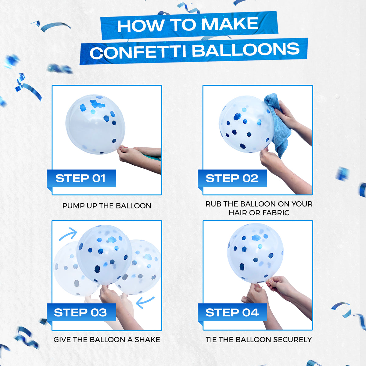 Birthday Balloon Decoration Set, Blue, 16 Balloons