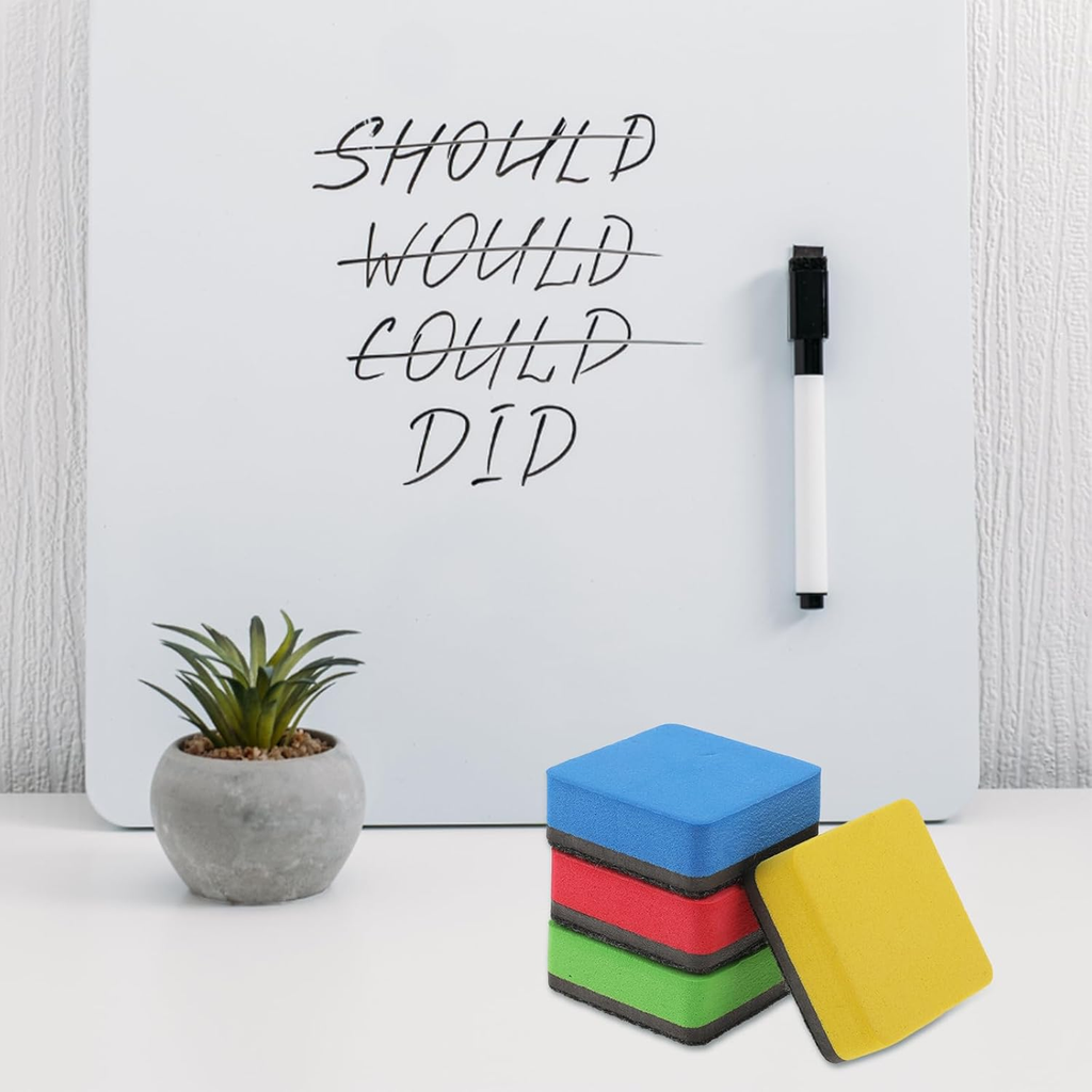 Dry Erasers, Whiteboard & Blackboard Use, Pack of 4
