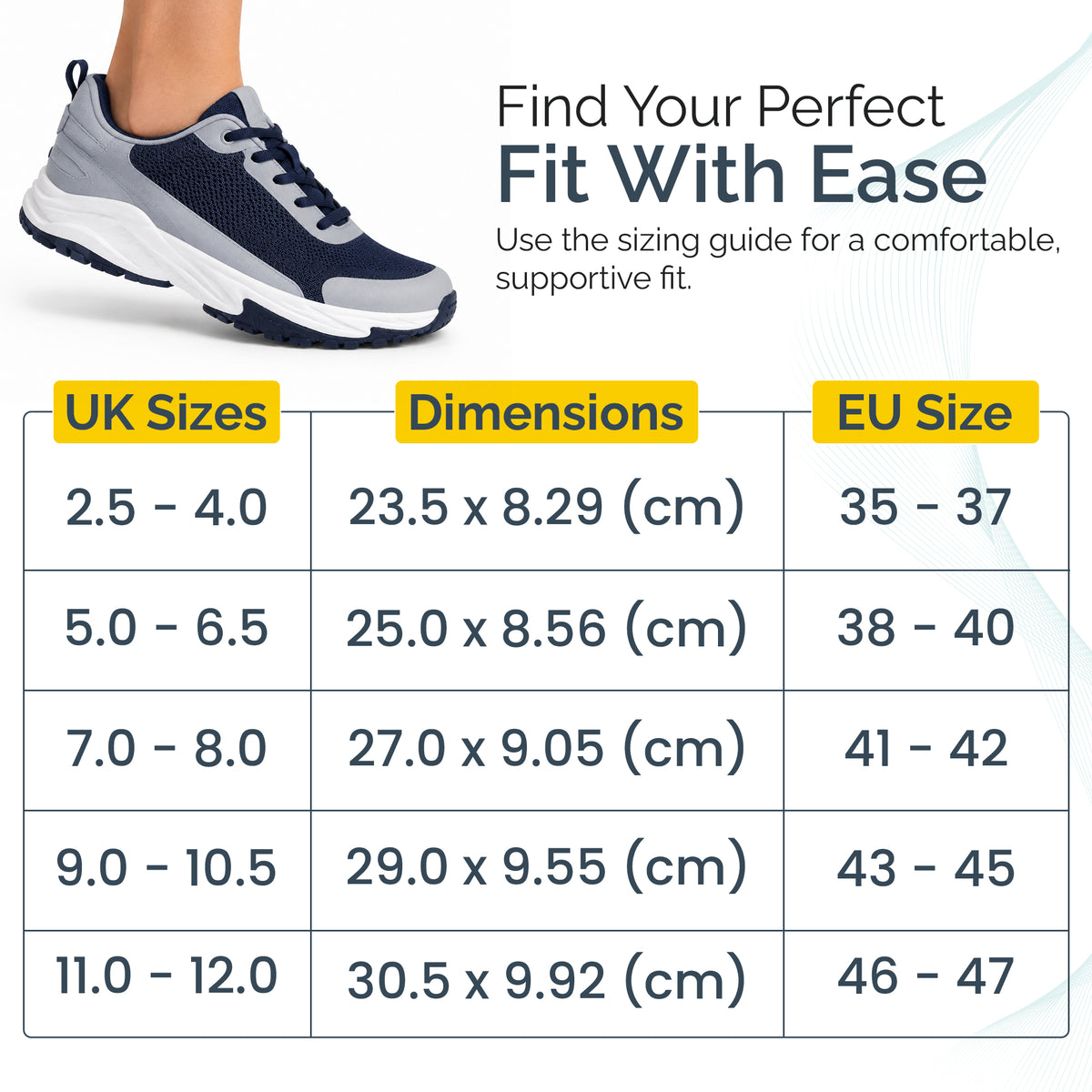 Blue and grey athletic shoe insole with cushioning and arch support detail