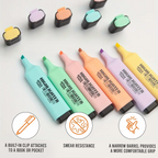 Highlighters, Chisel Tip Marker Pens, Pack of 6